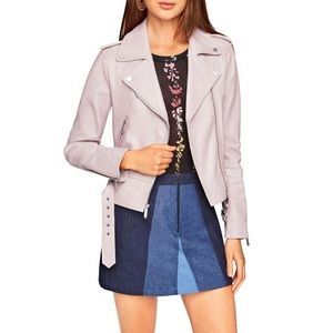 BCBGMAXAZRIA Rowan Pebble Leather Moto Jacket